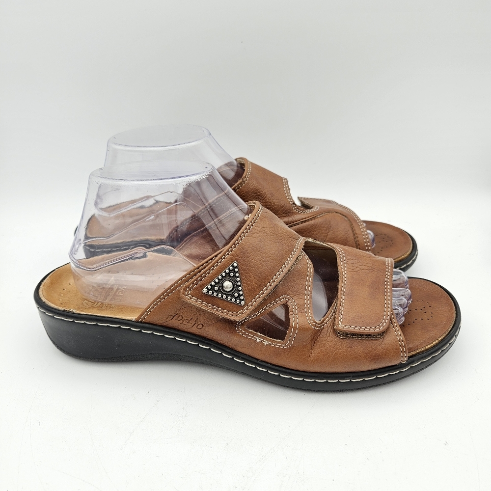 Fidelio Hallux Fabia F1/2 Brown Ortho Slide Sandals Women's Size 10/10.5 EU 41